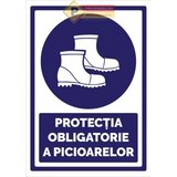 Indicatoare pentru protectie obligatorie a picioarelor